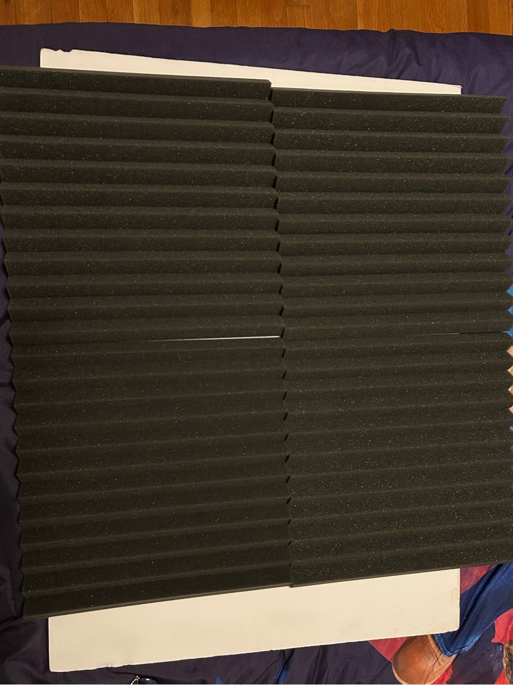 Black Acoustic Foam Studio Panel - Packable Soundproofing